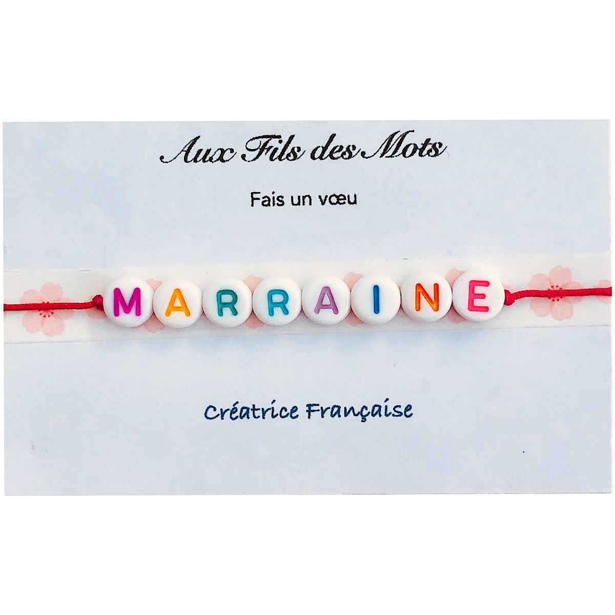 Bracelet Marraine - AU FILS DES MOTS